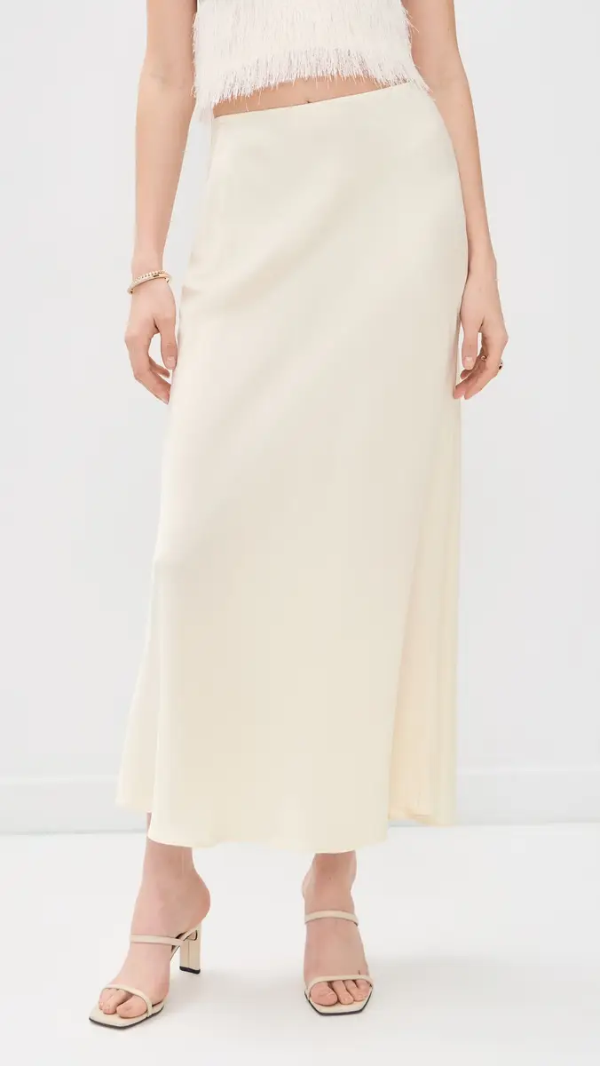 Bec & Bridge Silk Bias Maxi Skirt Cream | Thumbnail 2 Bec & Bridge Silk Bias Maxi Skirt Cream | Thumbnail 2