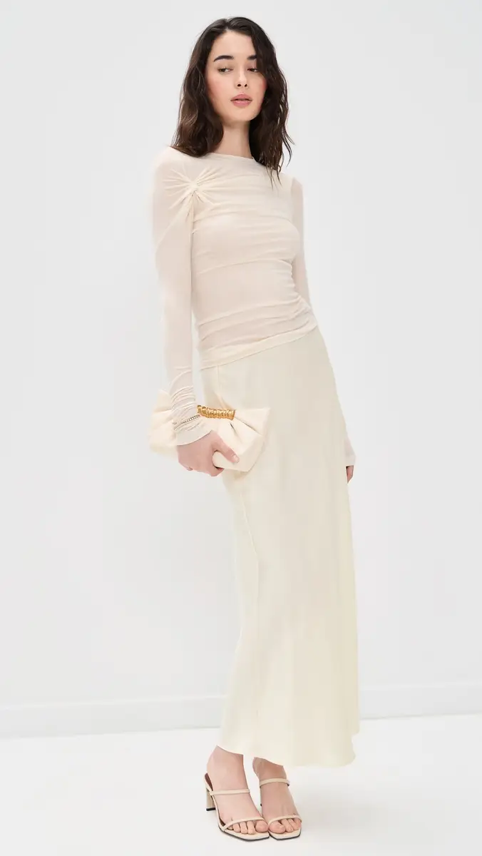 Bec & Bridge Silk Bias Maxi Skirt Cream | Thumbnail 5 Bec & Bridge Silk Bias Maxi Skirt Cream | Thumbnail 5