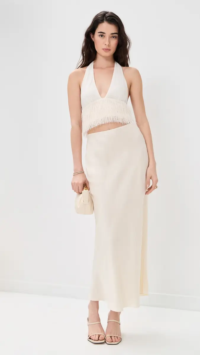 Bec & Bridge Silk Bias Maxi Skirt Cream | Thumbnail 6 Bec & Bridge Silk Bias Maxi Skirt Cream | Thumbnail 6