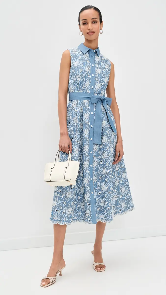 Shoshanna Kendra Dress Chambray/ | Thumbnail 2 Shoshanna Kendra Dress Chambray/ | Thumbnail 2