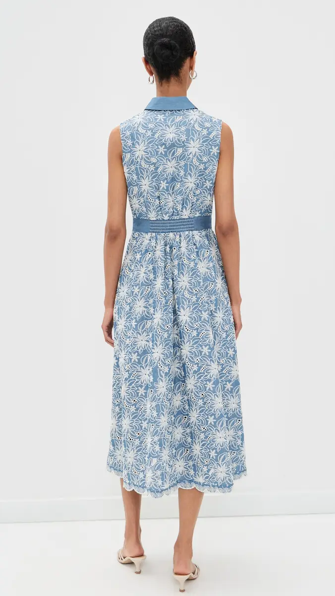 Shoshanna Kendra Dress Chambray/ | Thumbnail 4 Shoshanna Kendra Dress Chambray/ | Thumbnail 4