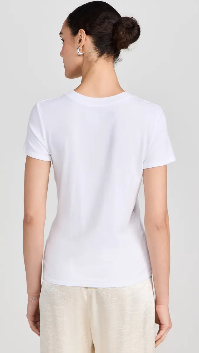 Enza Costa Supima Cotton Perfect Tee White | Thumbnail 3
