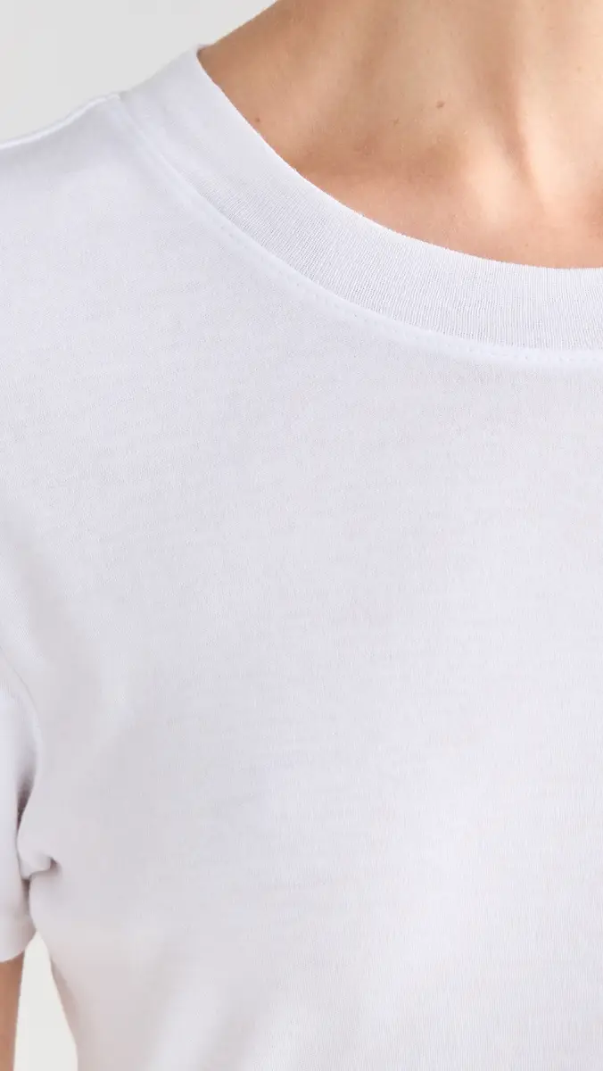 Enza Costa Supima Cotton Perfect Tee White | Thumbnail 6