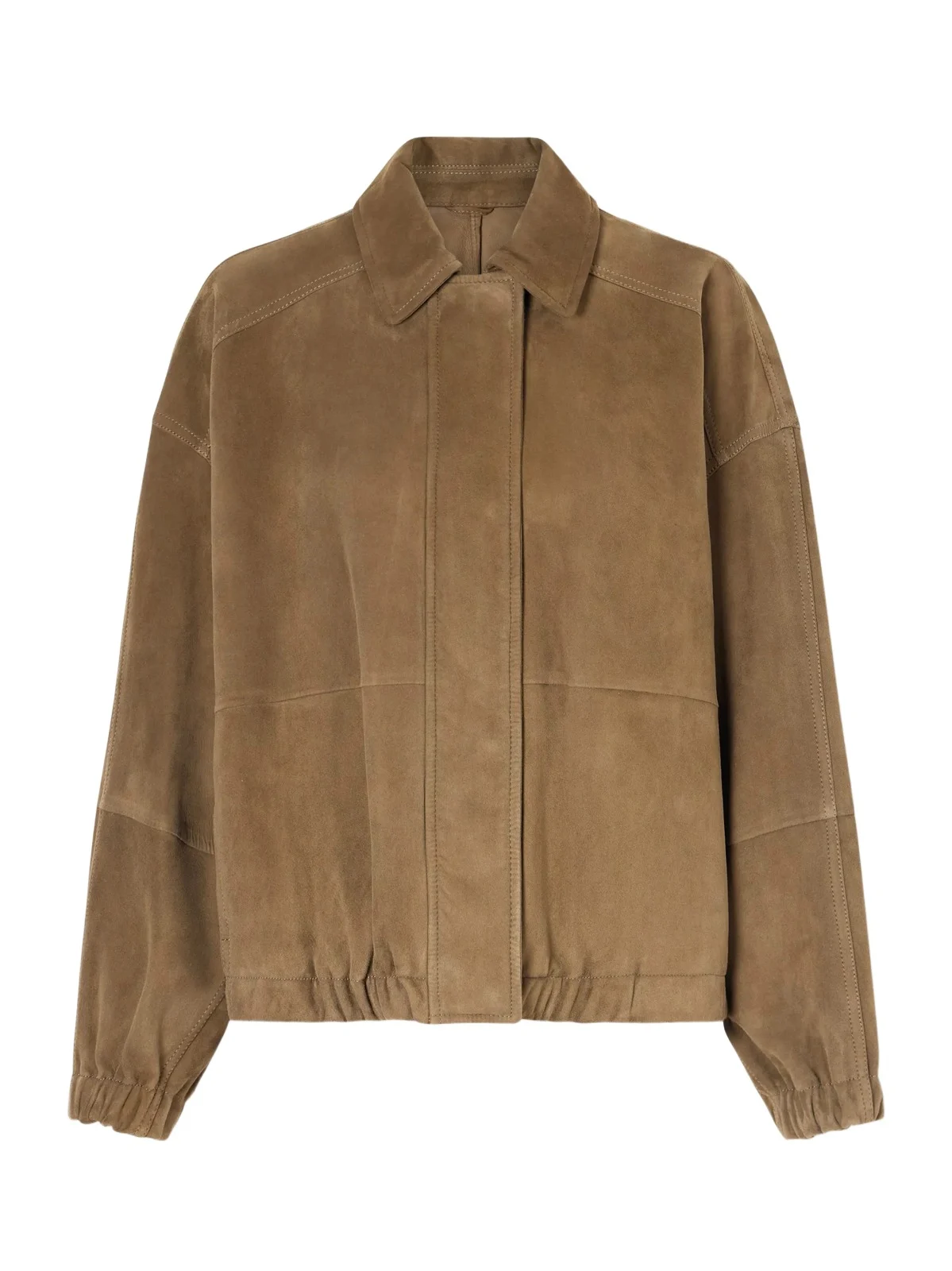 Brunello Cucinelli Paneled Suede Bomber Jacket