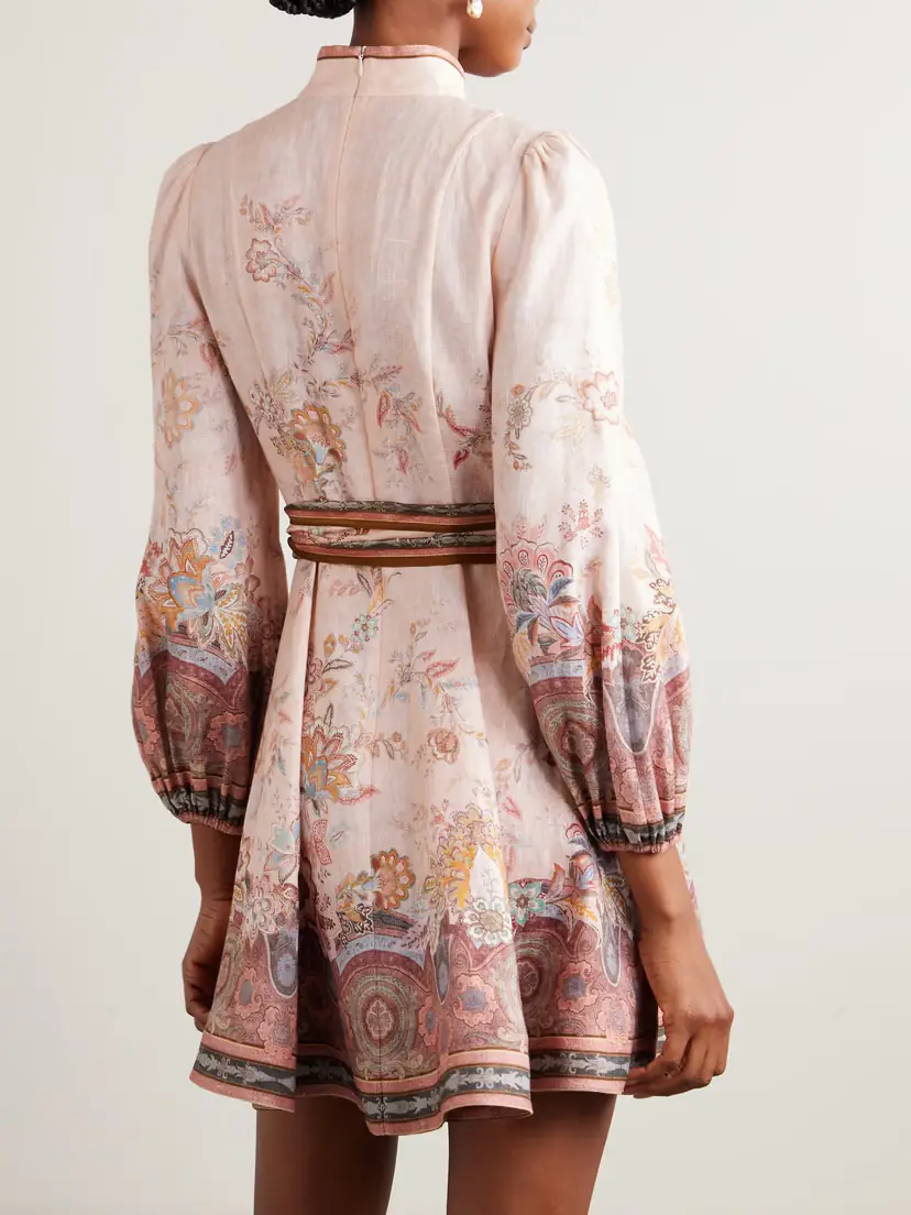Zimmermann Alchemy Belted Floral-print Linen Mini Dress | Thumbnail 3 Zimmermann Alchemy Belted Floral-print Linen Mini Dress | Thumbnail 3