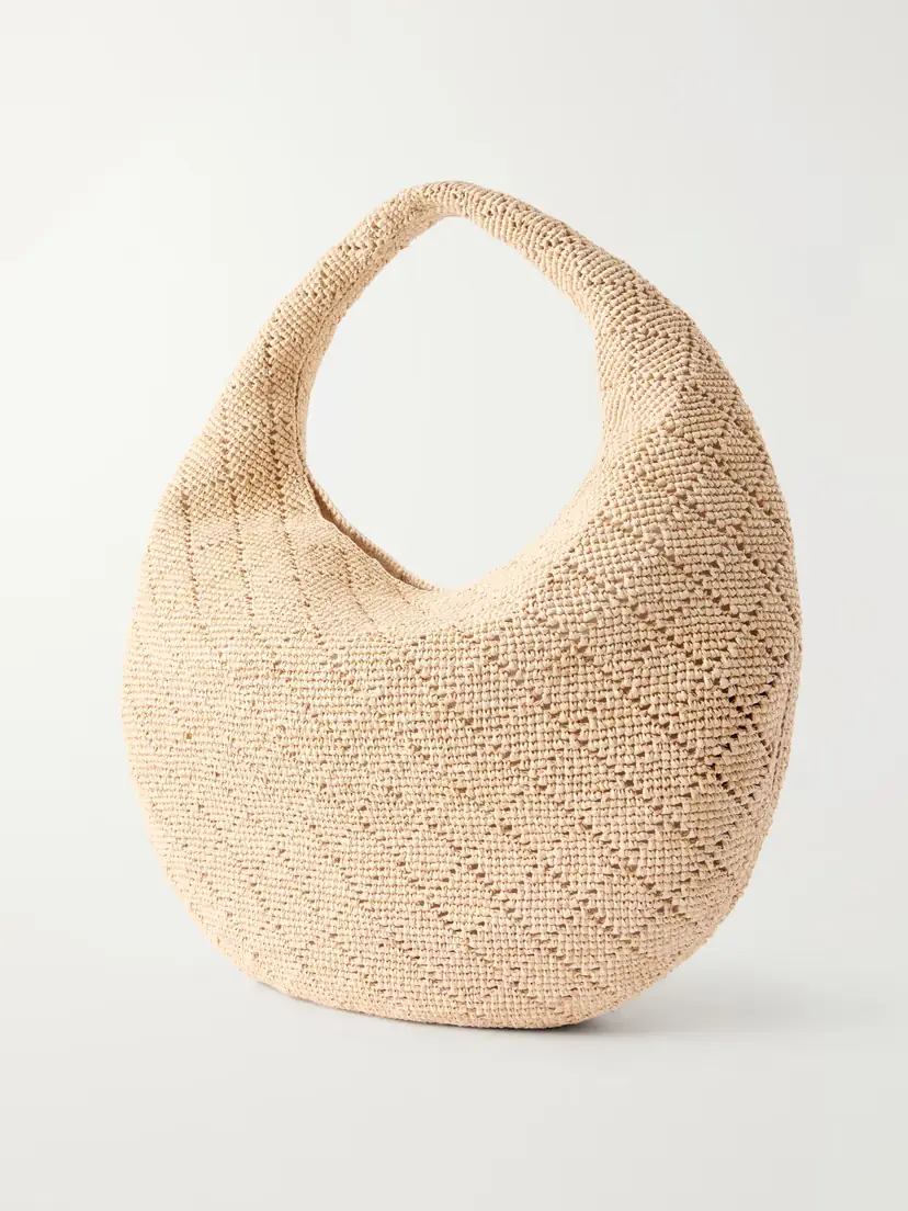 Saint Laurent Icare Cassandre-embellished Woven Raffia Shoulder Bag | Thumbnail 4 Saint Laurent Icare Cassandre-embellished Woven Raffia Shoulder Bag | Thumbnail 4