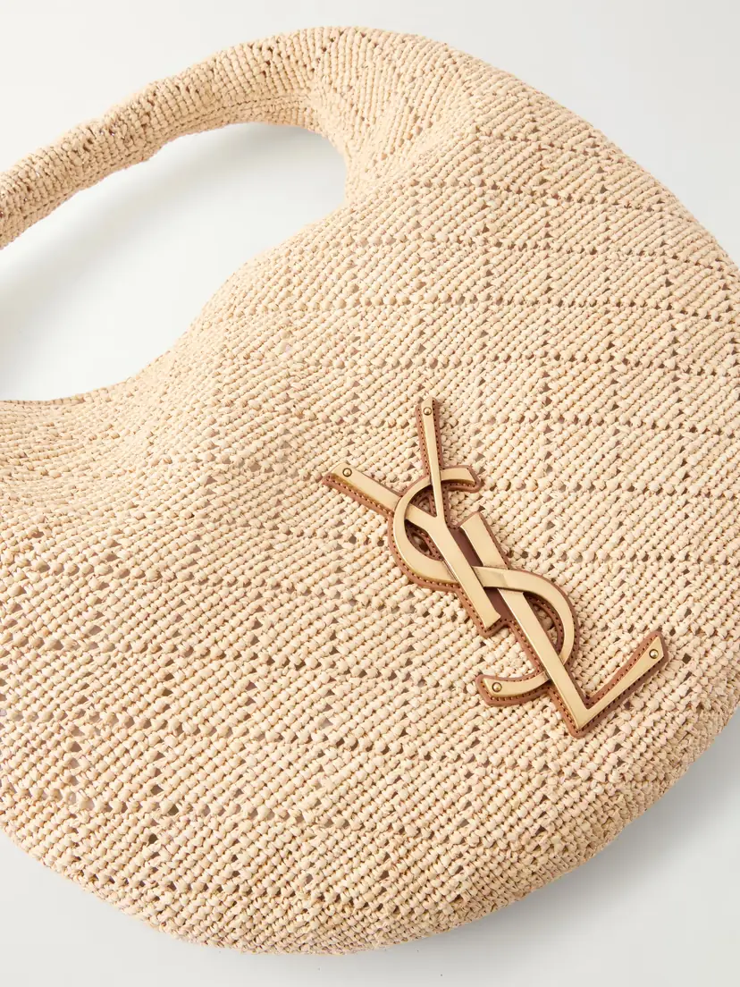 Saint Laurent Icare Cassandre-embellished Woven Raffia Shoulder Bag | Thumbnail 5 Saint Laurent Icare Cassandre-embellished Woven Raffia Shoulder Bag | Thumbnail 5