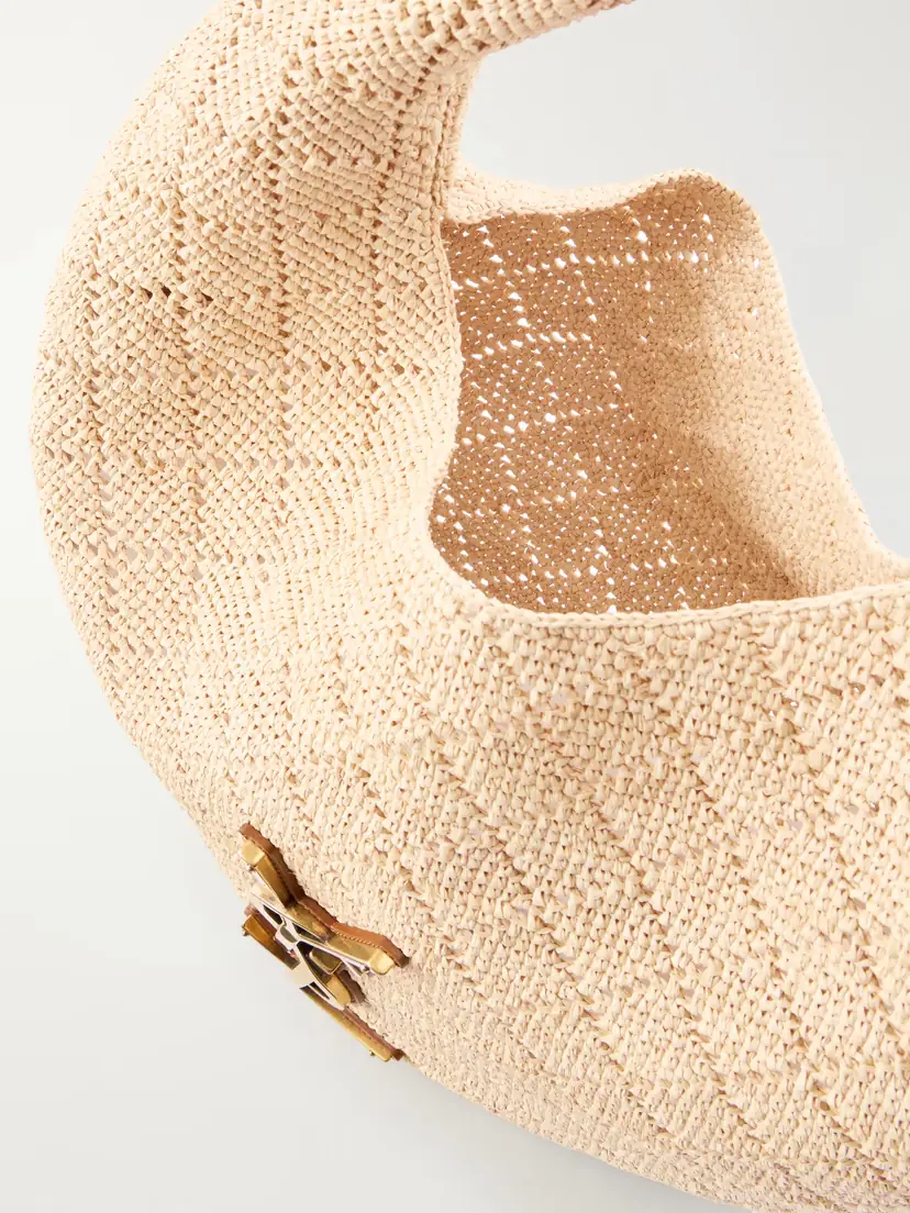 Saint Laurent Icare Cassandre-embellished Woven Raffia Shoulder Bag | Thumbnail 6 Saint Laurent Icare Cassandre-embellished Woven Raffia Shoulder Bag | Thumbnail 6