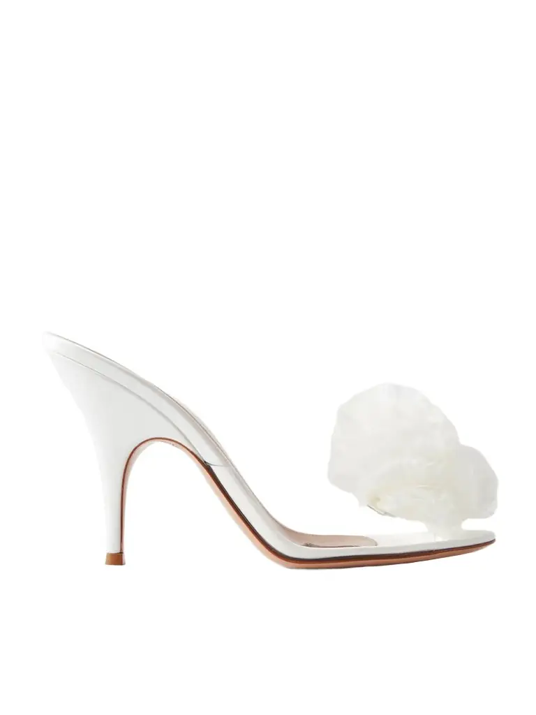 Gianvito Rossi Igea 95 Embellished Pvc Sandals | Image 1 Gianvito Rossi Igea 95 Embellished Pvc Sandals | Image 1