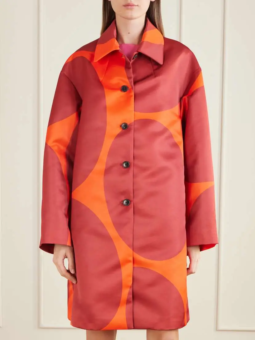 Dries Van Noten Polka-dot Duchesse Satin Coat | Thumbnail 3 Dries Van Noten Polka-dot Duchesse Satin Coat | Thumbnail 3
