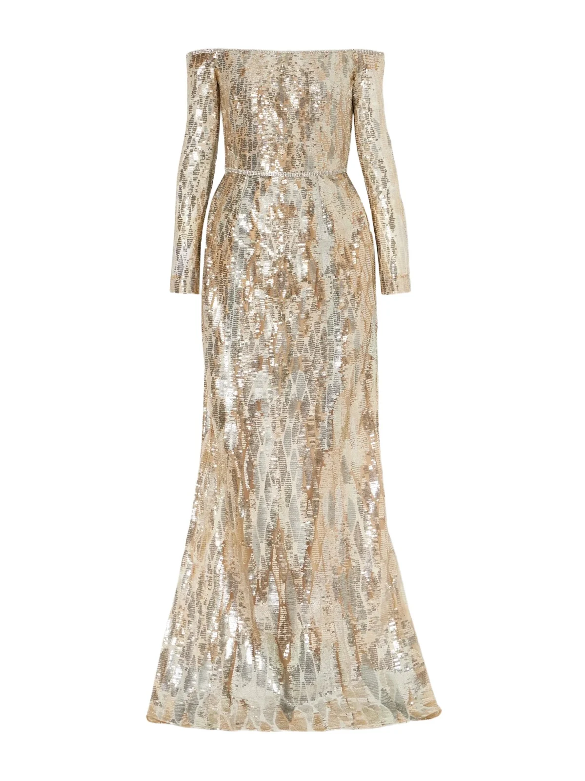 Off-the-shoulder Sequined Silk-blend Gown Off-the-shoulder Sequined Silk-blend Gown