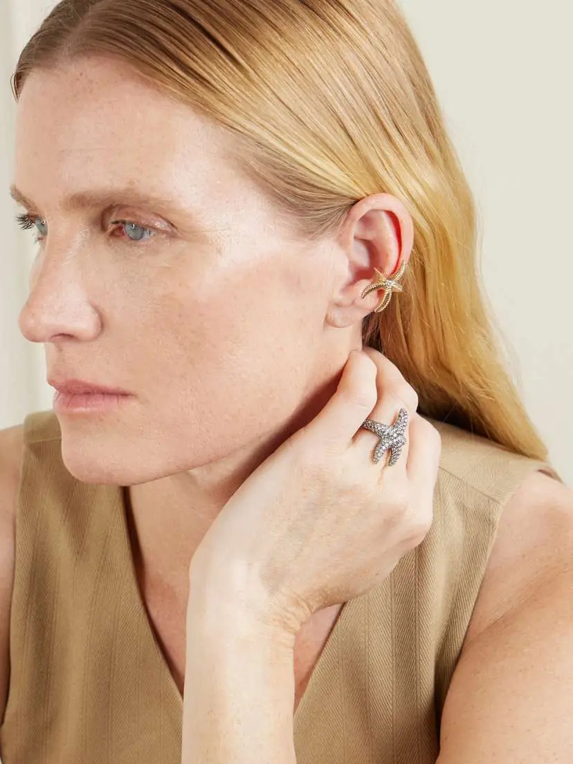 Lucy Delius Sea Star 14-karat Gold Diamond Ear Cuff | Thumbnail 4 Lucy Delius Sea Star 14-karat Gold Diamond Ear Cuff | Thumbnail 4
