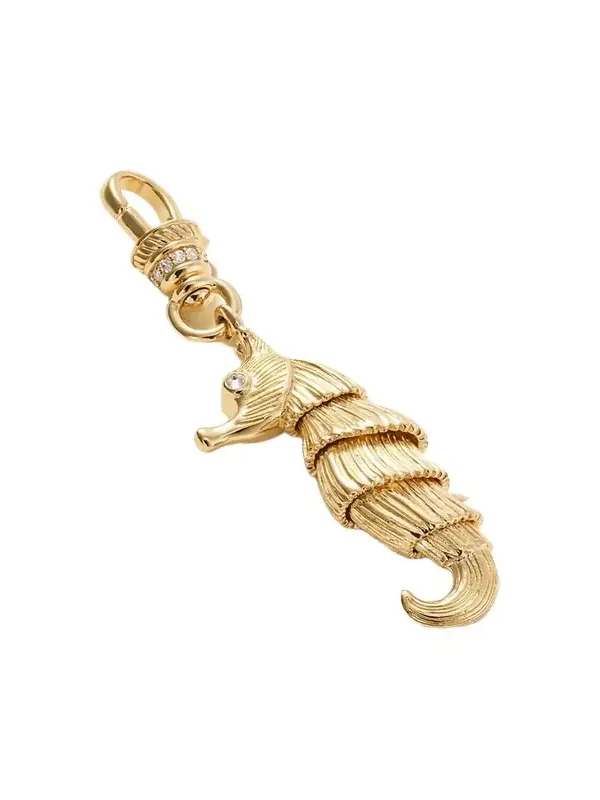 Pot-belly Seahorse 14-karat Gold Diamond Pendant