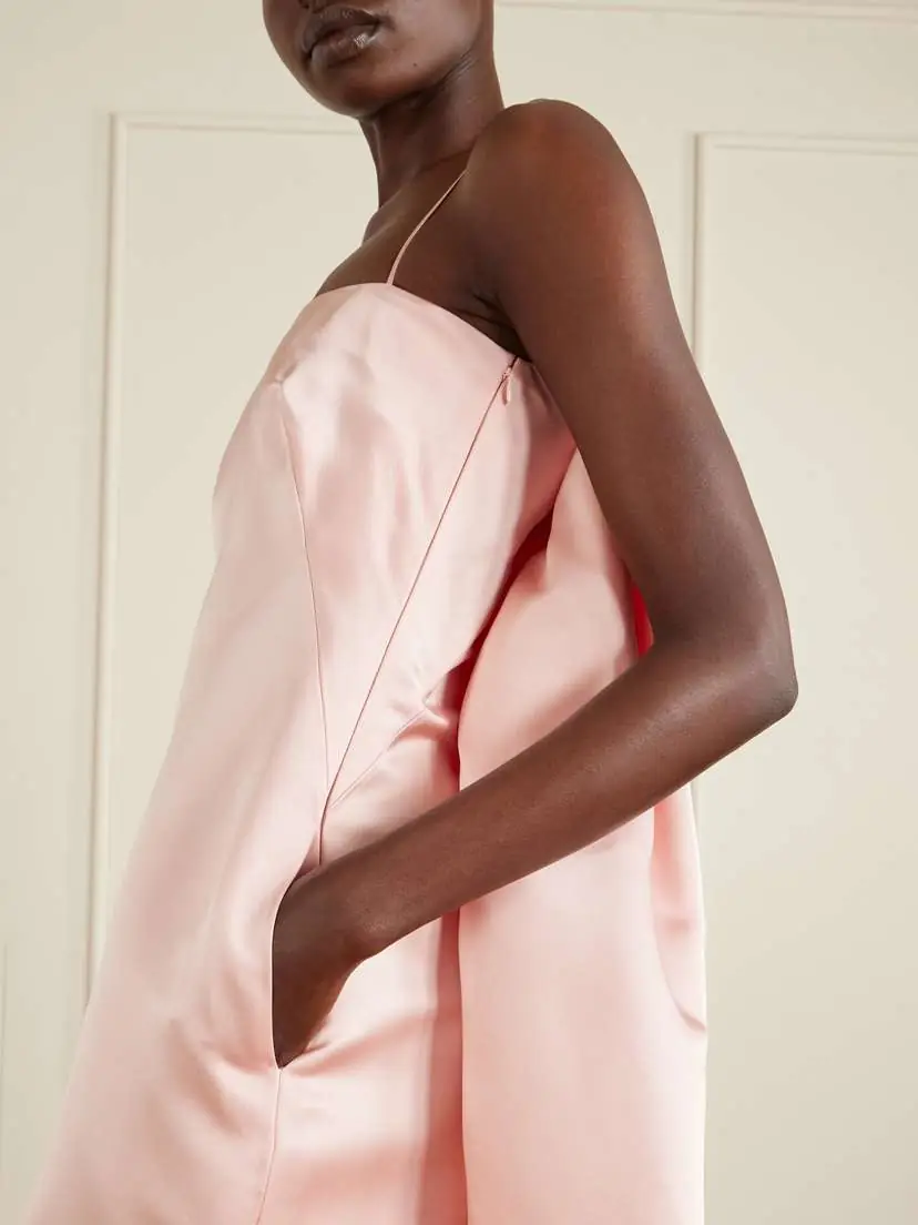 Givenchy Cape-effect Silk-satin Mini Dress | Thumbnail 4 Givenchy Cape-effect Silk-satin Mini Dress | Thumbnail 4