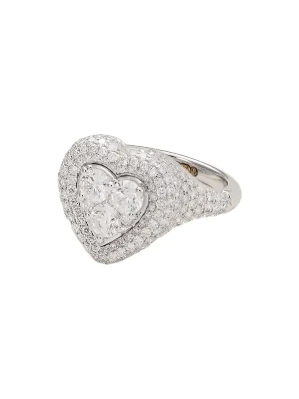 Manaal 18-karat White Gold Diamond Pinky Ring