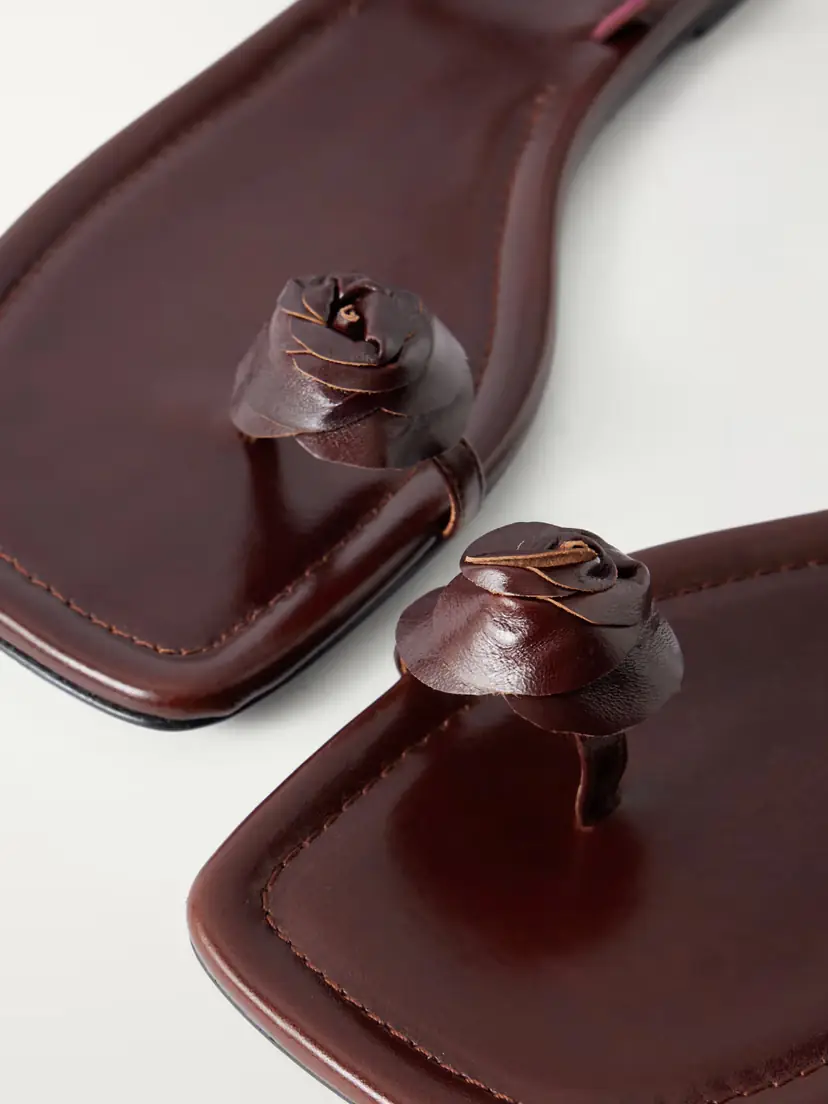 Magda Butrym Rose Leather Sandals | Thumbnail 5