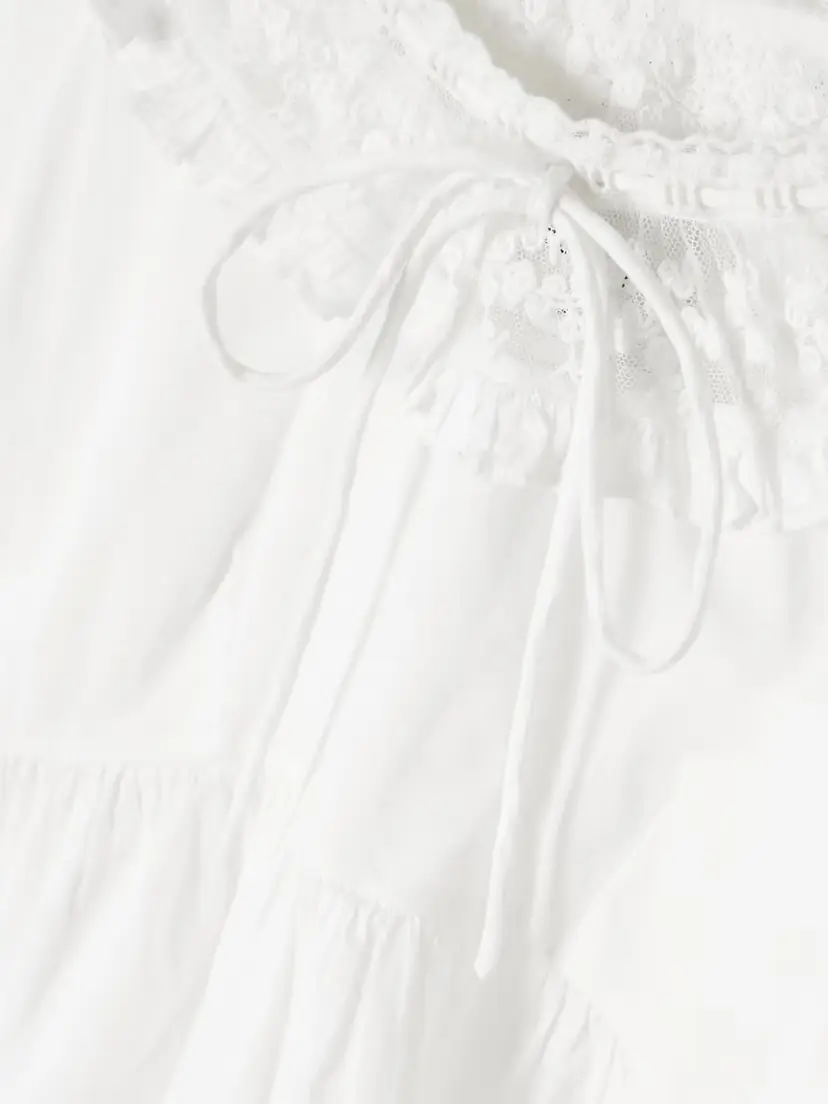Posse Danielle Lace-trimmed Cotton Blouse | Thumbnail 4