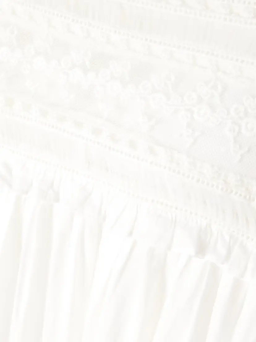 Posse Danielle Lace-trimmed Cotton Midi Dress | Thumbnail 4