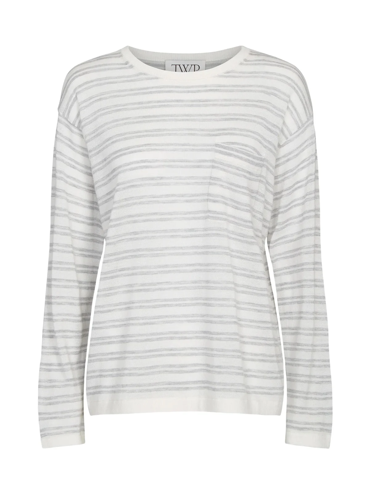 Cashmere Striped Long Sleeve True Crewneck Cashmere Striped Long Sleeve True Crewneck
