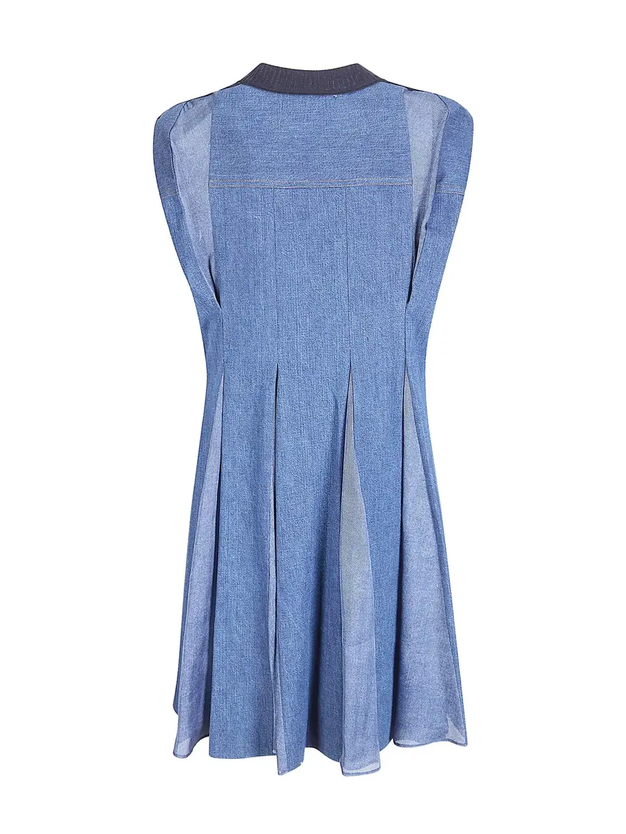 Sacai Denim x Knit Mini Dress | Thumbnail 2 Sacai Denim x Knit Mini Dress | Thumbnail 2
