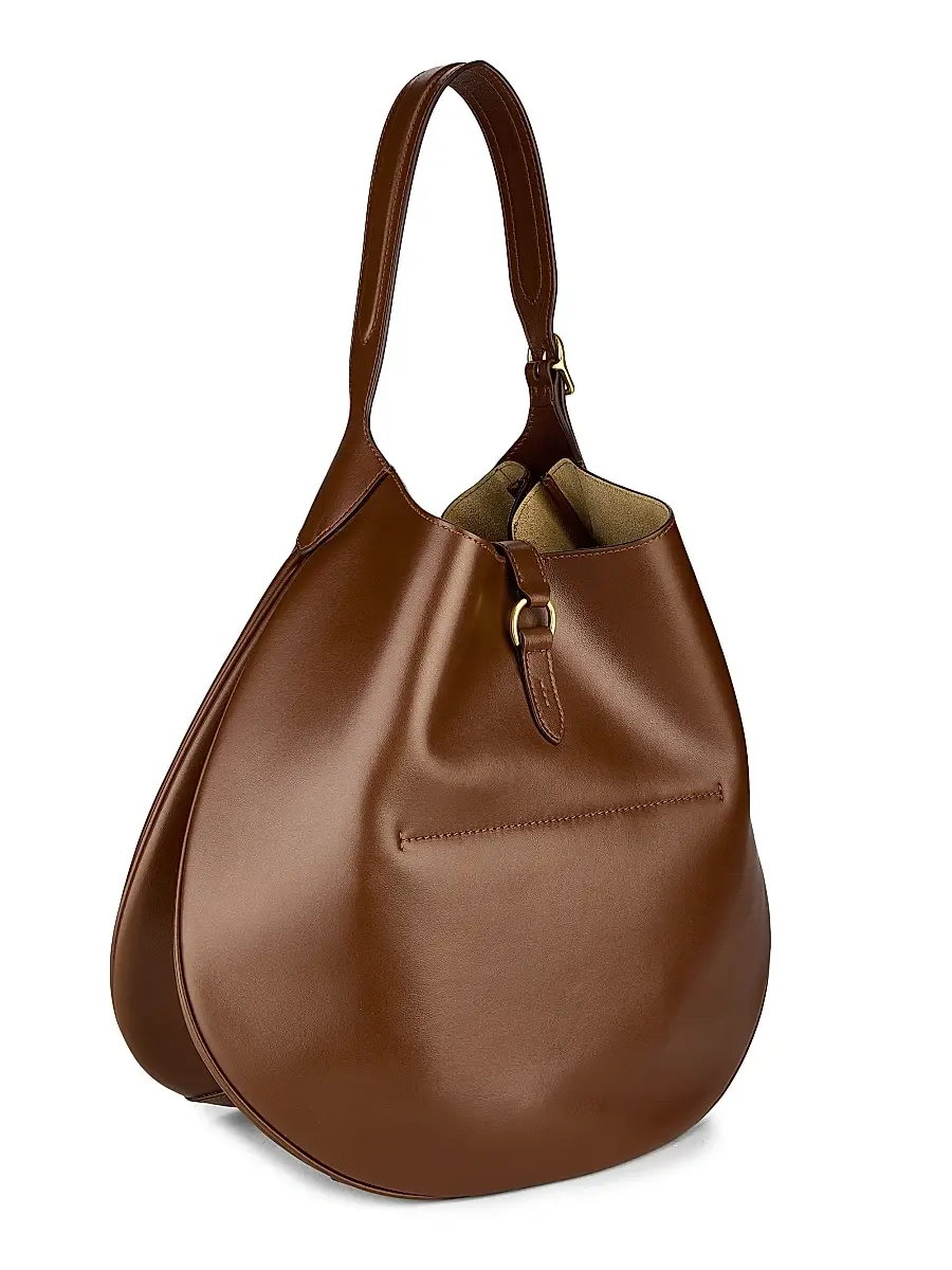 Polo Ralph Lauren Women's Polo ID Leather Shoulder Bag - Acorn | Thumbnail 3