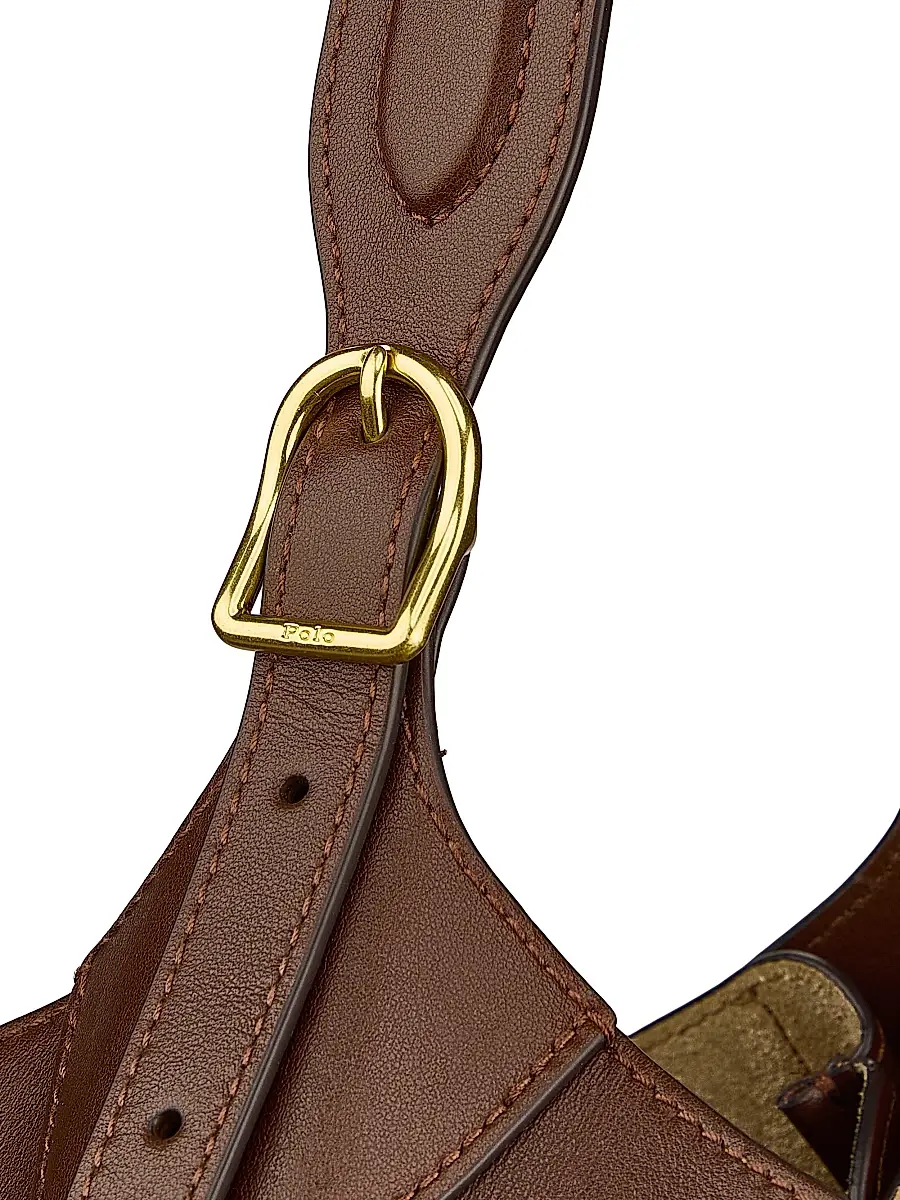 Polo Ralph Lauren Women's Polo ID Leather Shoulder Bag - Acorn | Thumbnail 6