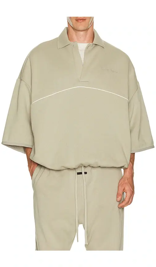 Fear of God Essentials Active Trace 3/4 Sleeve Modern Polo Sweatshirt | Thumbnail 6