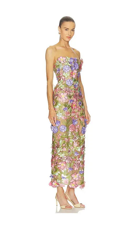 Bronx and Banco Iris Floral Maraya Strapless Ankle Dress | Thumbnail 2 Bronx and Banco Iris Floral Maraya Strapless Ankle Dress | Thumbnail 2