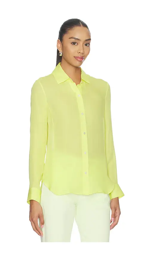 RENGGLI Silk Georgette Button Up Shirt | Thumbnail 2