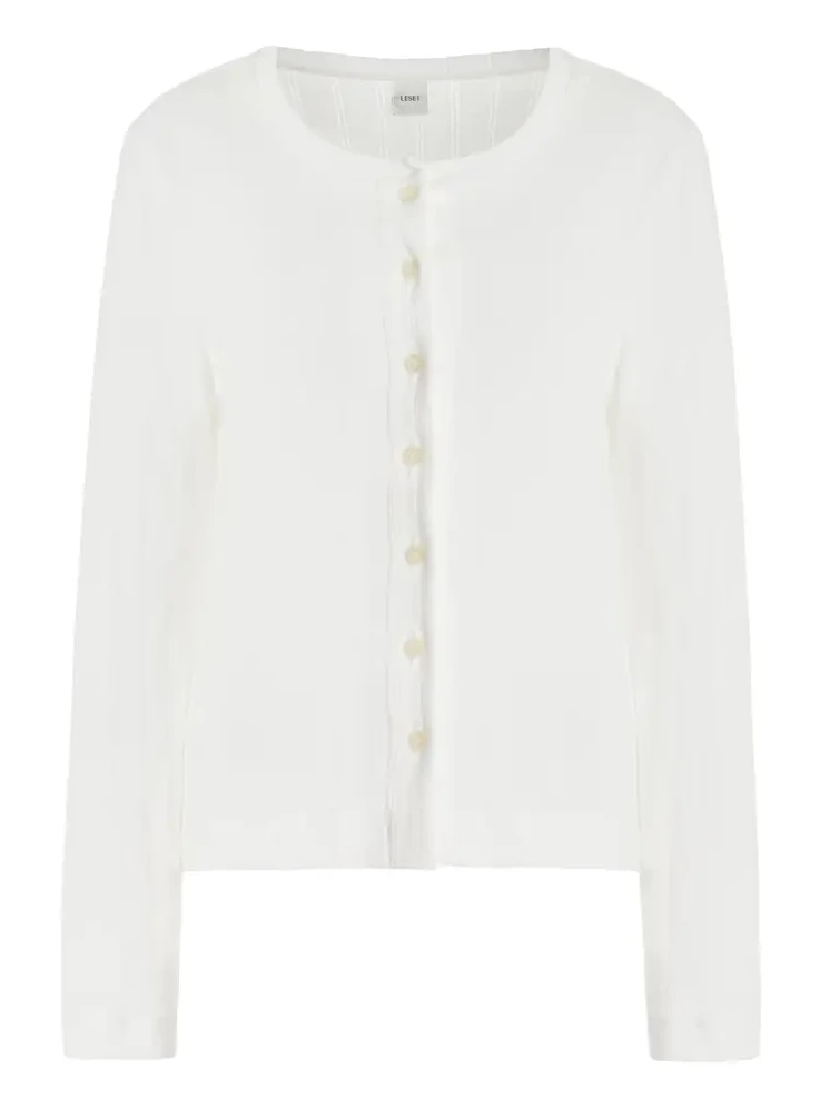 Pointelle-Knit Cotton Cardigan Pointelle-Knit Cotton Cardigan