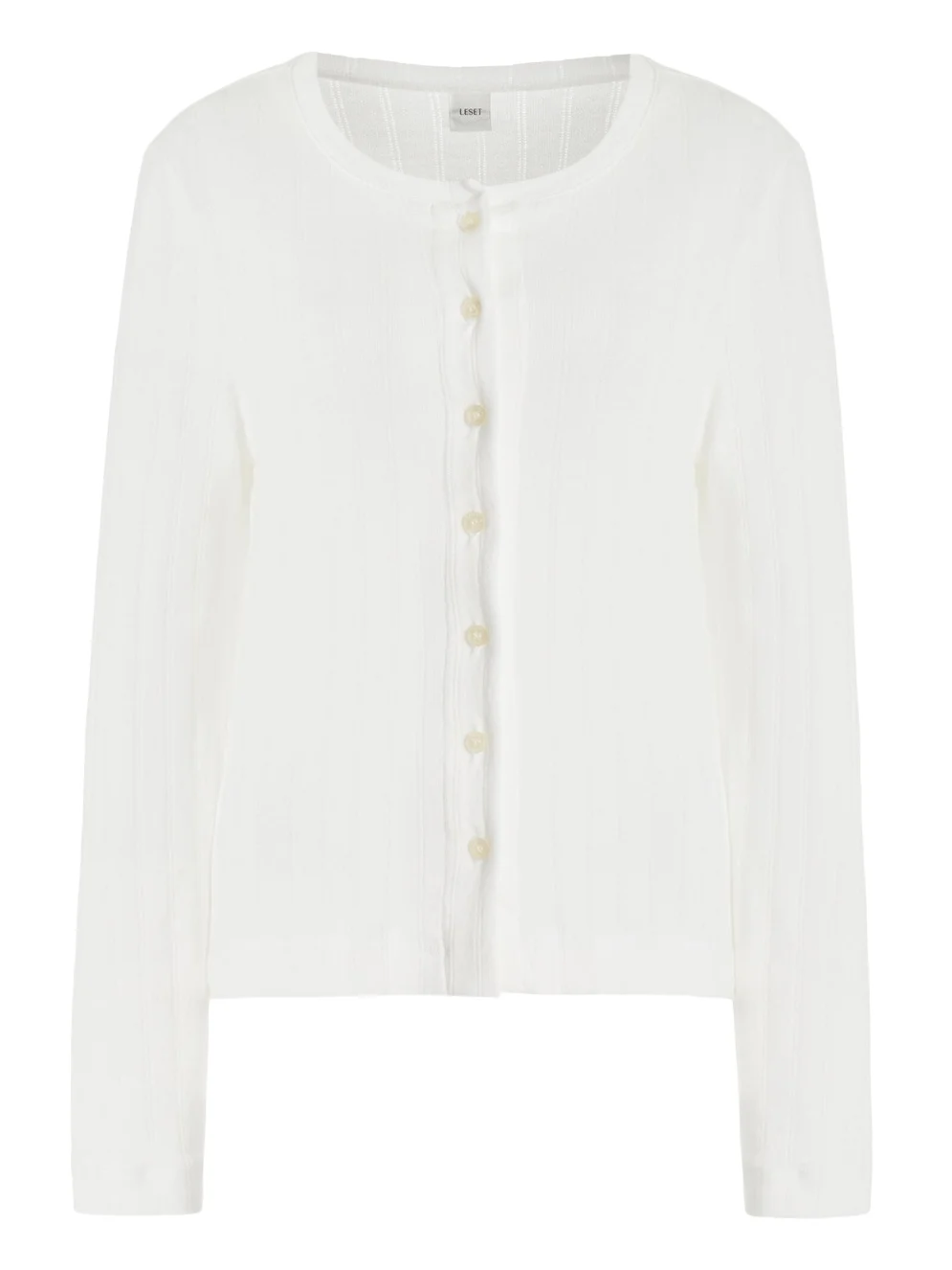 Pointelle-Knit Cotton Cardigan Pointelle-Knit Cotton Cardigan