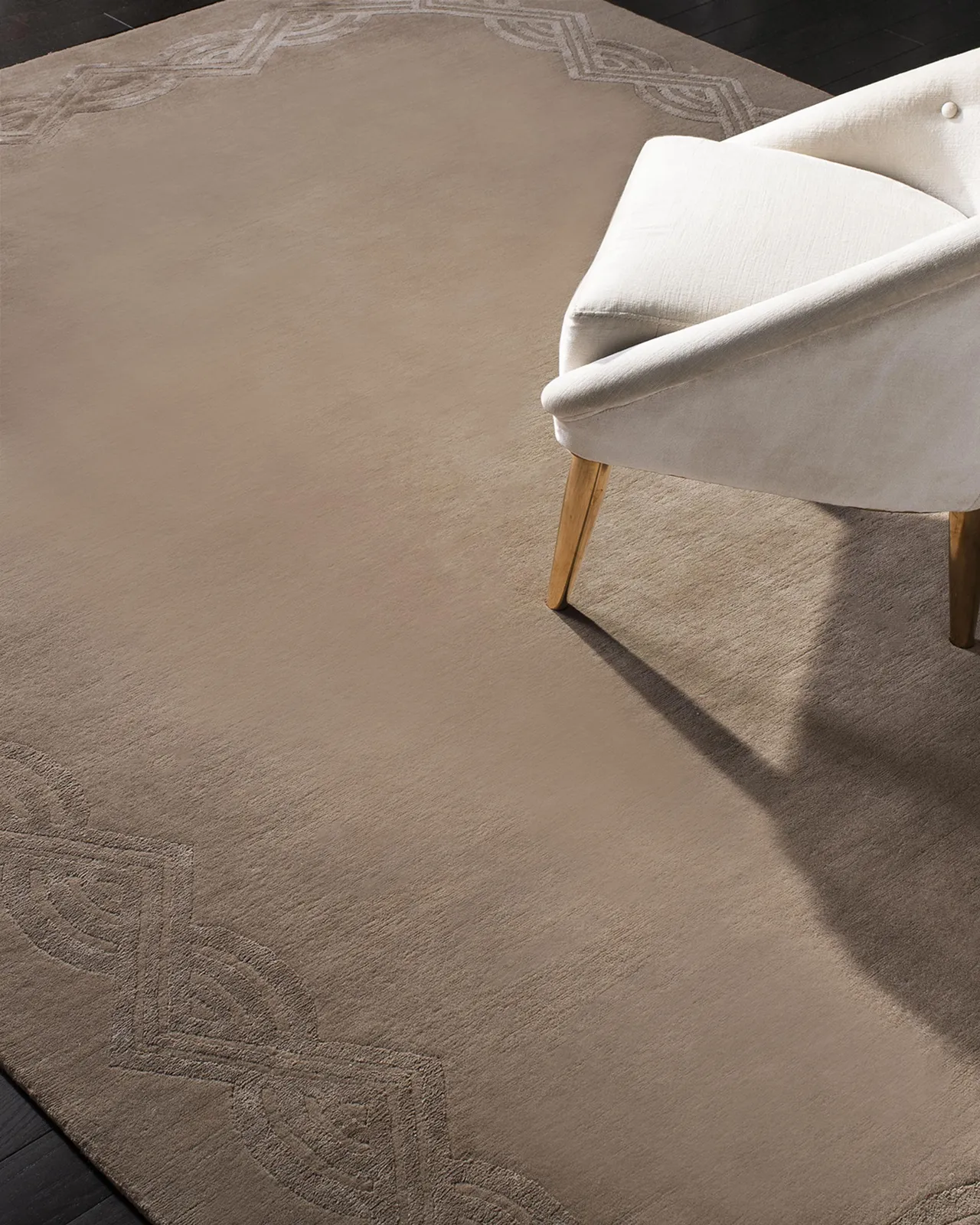 Ralph Lauren Home Dufrene Taupe Hand-Knotted Rug