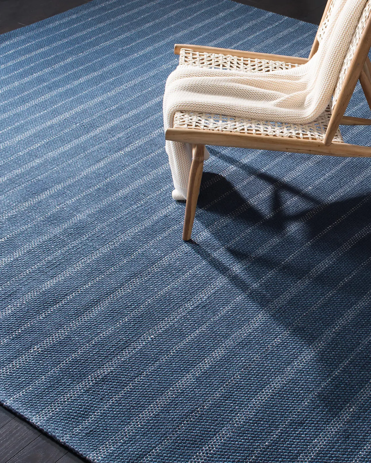 Lauren Ralph Lauren Miles Navy Stripe Flat Weave Rug