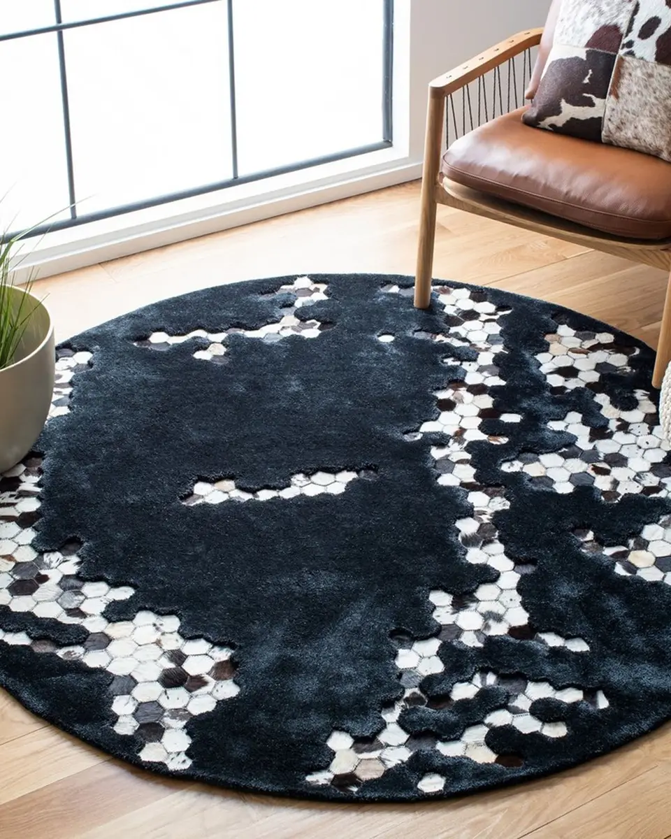 Safavieh Burris Hand-Tufted Round Rug | Thumbnail 7 Safavieh Burris Hand-Tufted Round Rug | Thumbnail 7