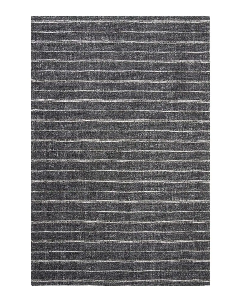 Lauren Ralph Lauren Miles Charcoal Stripe Flat Weave Rug