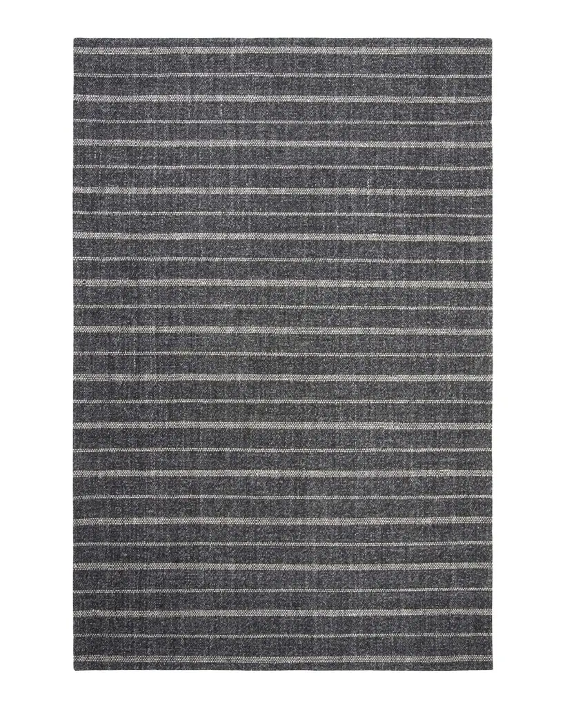 Lauren Ralph Lauren Miles Charcoal Stripe Flat Weave Rug
