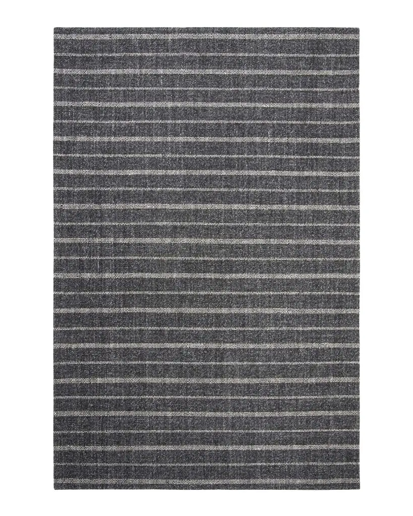 Lauren Ralph Lauren Miles Charcoal Stripe Flat Weave Rug