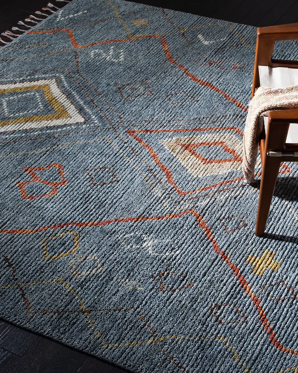 Lauren Ralph Lauren Nahla Blue Hand-Knotted Rug | Image 1 Lauren Ralph Lauren Nahla Blue Hand-Knotted Rug | Image 1