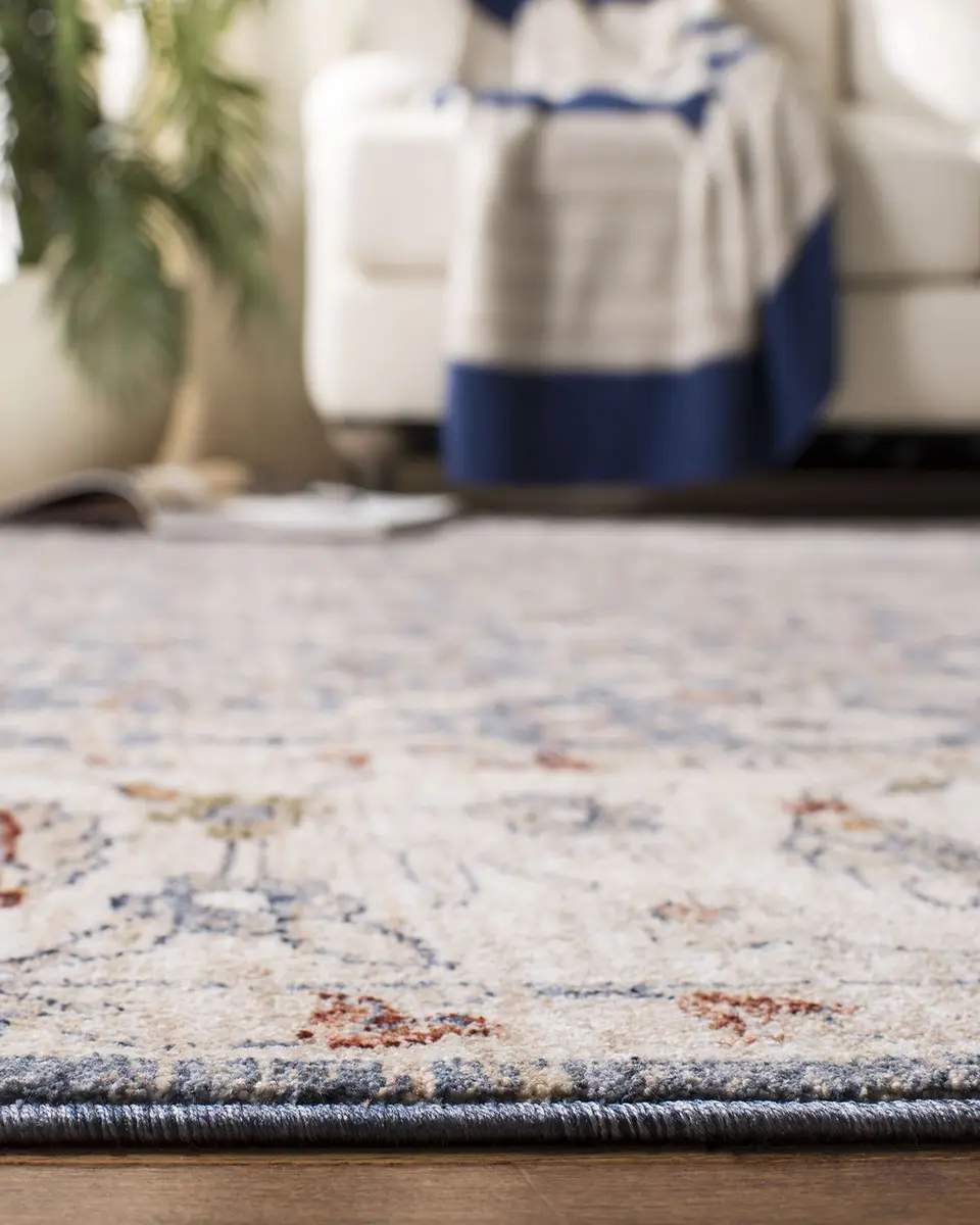 Lauren Ralph Lauren Helena Ivory/Blue Power-Loomed Rug | Thumbnail 4 Lauren Ralph Lauren Helena Ivory/Blue Power-Loomed Rug | Thumbnail 4
