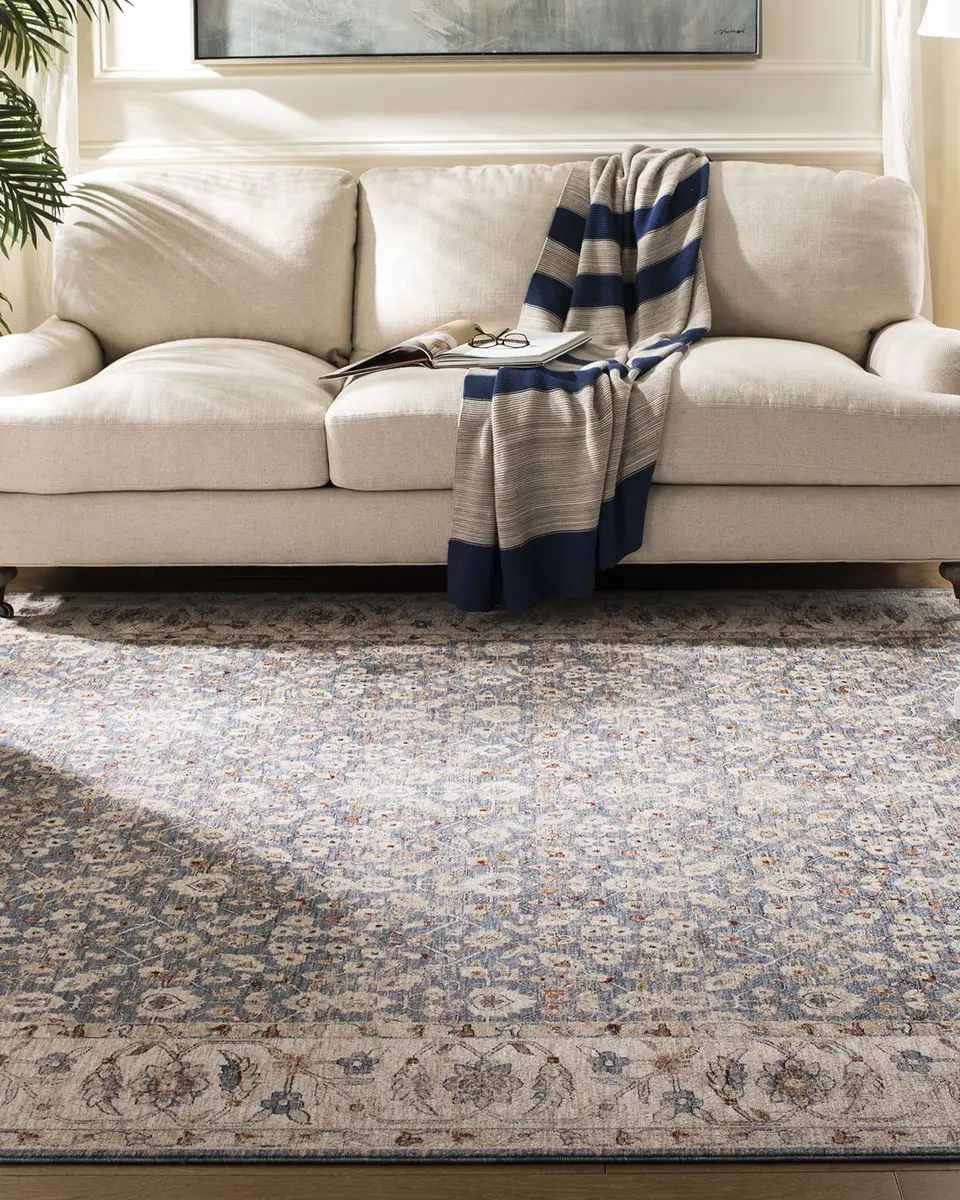 Lauren Ralph Lauren Helena Ivory/Blue Power-Loomed Rug