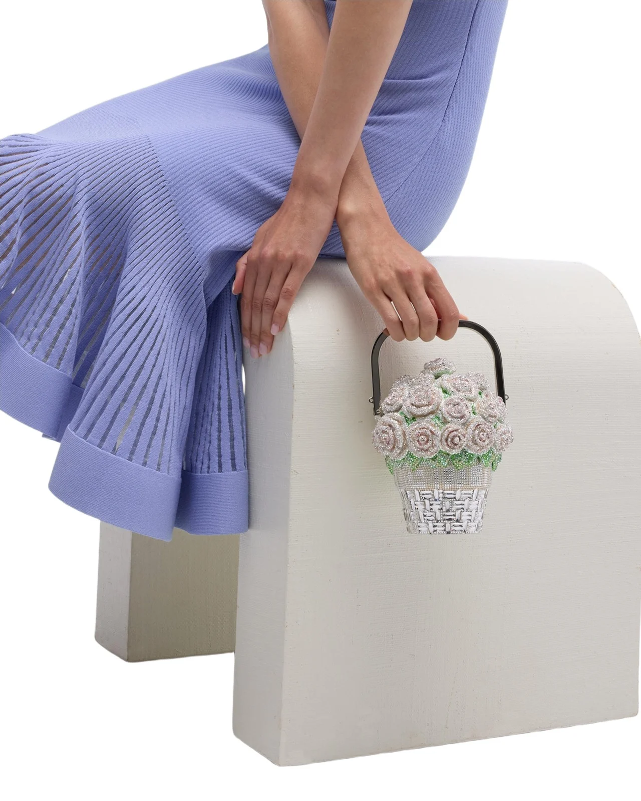 Basket of Roses Blush Bouquet Top-Handle Bag Basket of Roses Blush Bouquet Top-Handle Bag