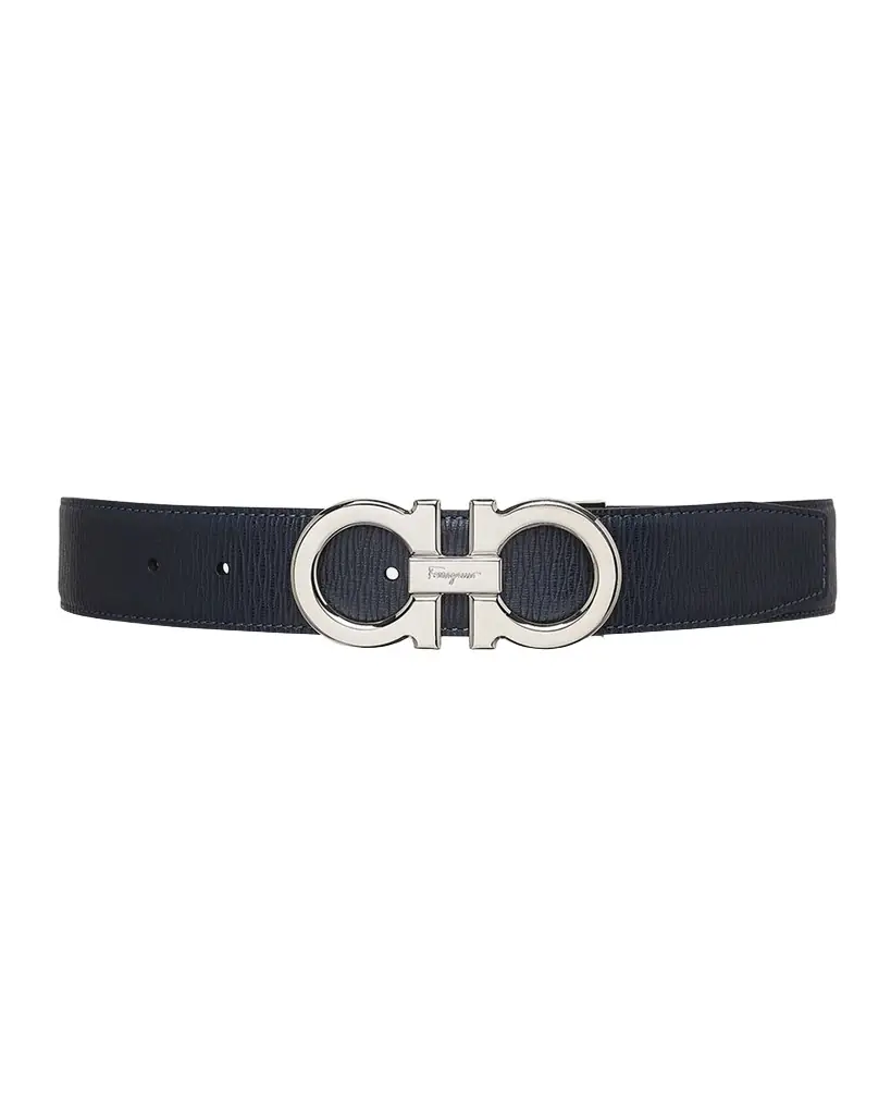 Men's Reversible Leather Gancini-Buckle Belt Men's Reversible Leather Gancini-Buckle Belt