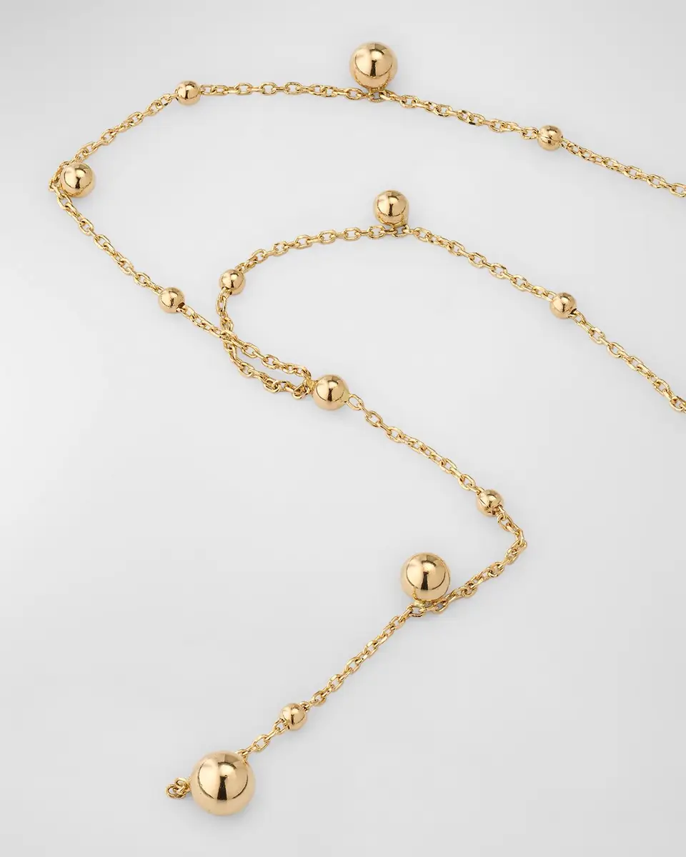 POPPY FINCH 14K Yellow Gold Bubble Lariat Necklace | Thumbnail 2