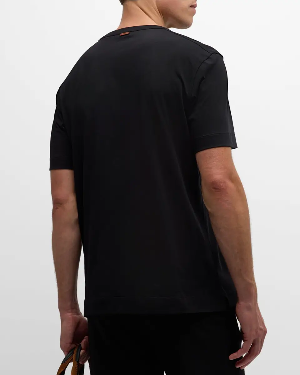 ZEGNA Men's Pure Cotton Crewneck T-Shirt | Thumbnail 2