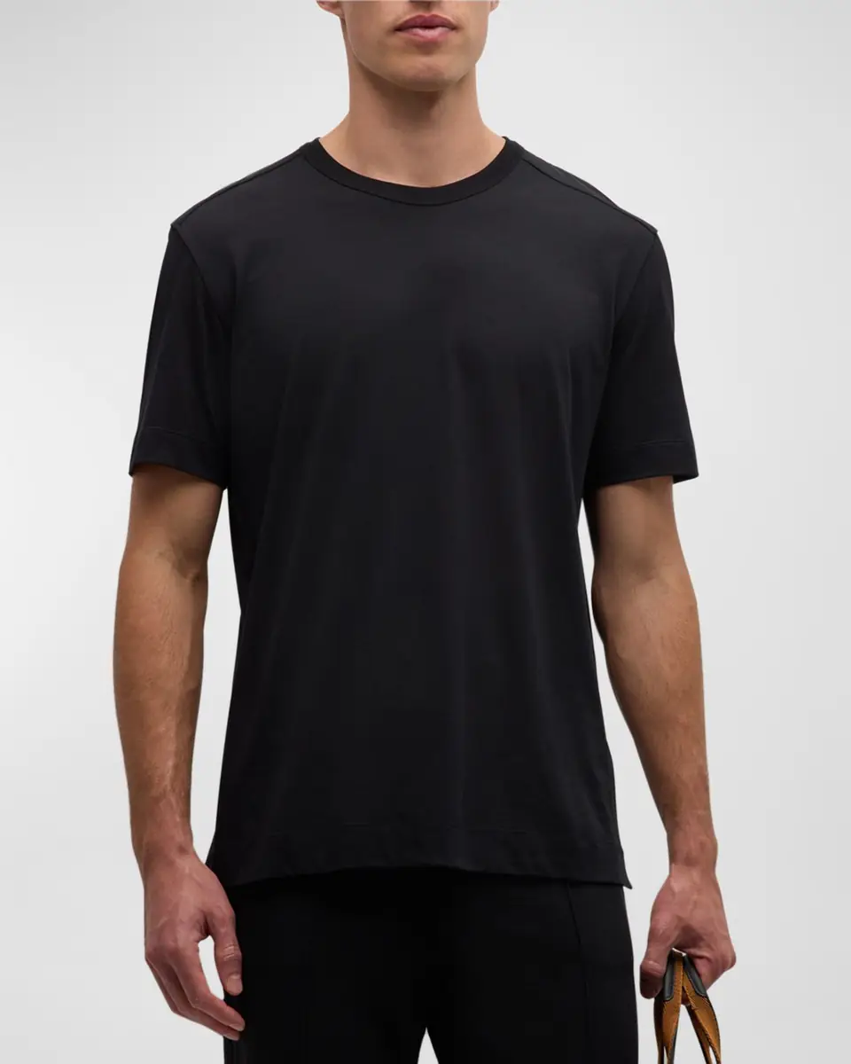 ZEGNA Men's Pure Cotton Crewneck T-Shirt | Thumbnail 3