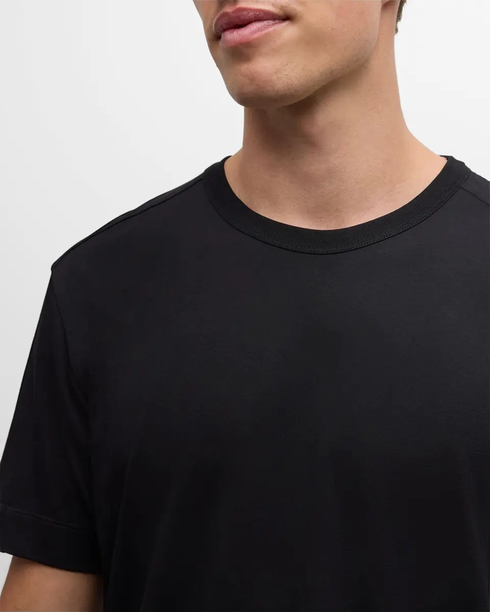 ZEGNA Men's Pure Cotton Crewneck T-Shirt | Thumbnail 4