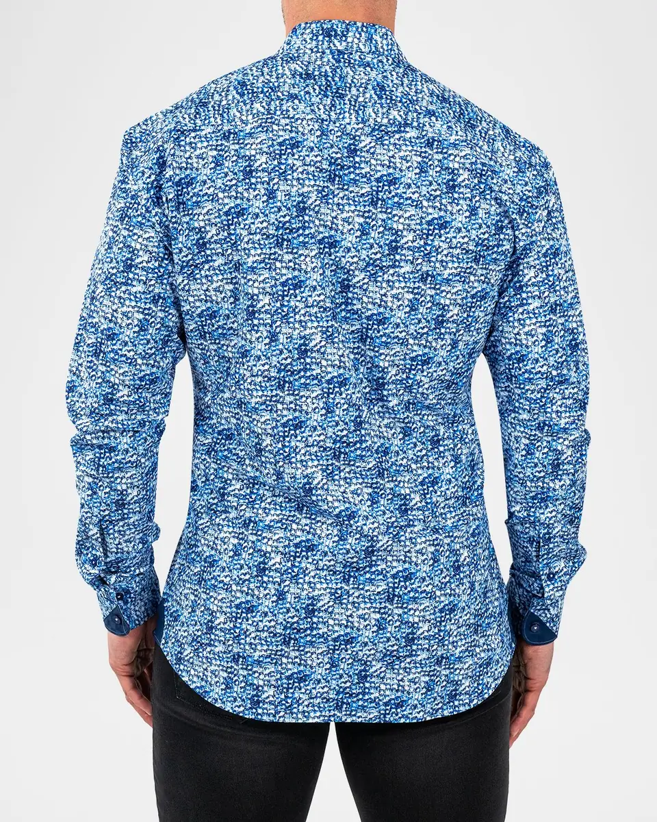 Maceoo Men's Einstein Ice Cube-Print Stretch Dress Shirt | Thumbnail 2 Maceoo Men's Einstein Ice Cube-Print Stretch Dress Shirt | Thumbnail 2