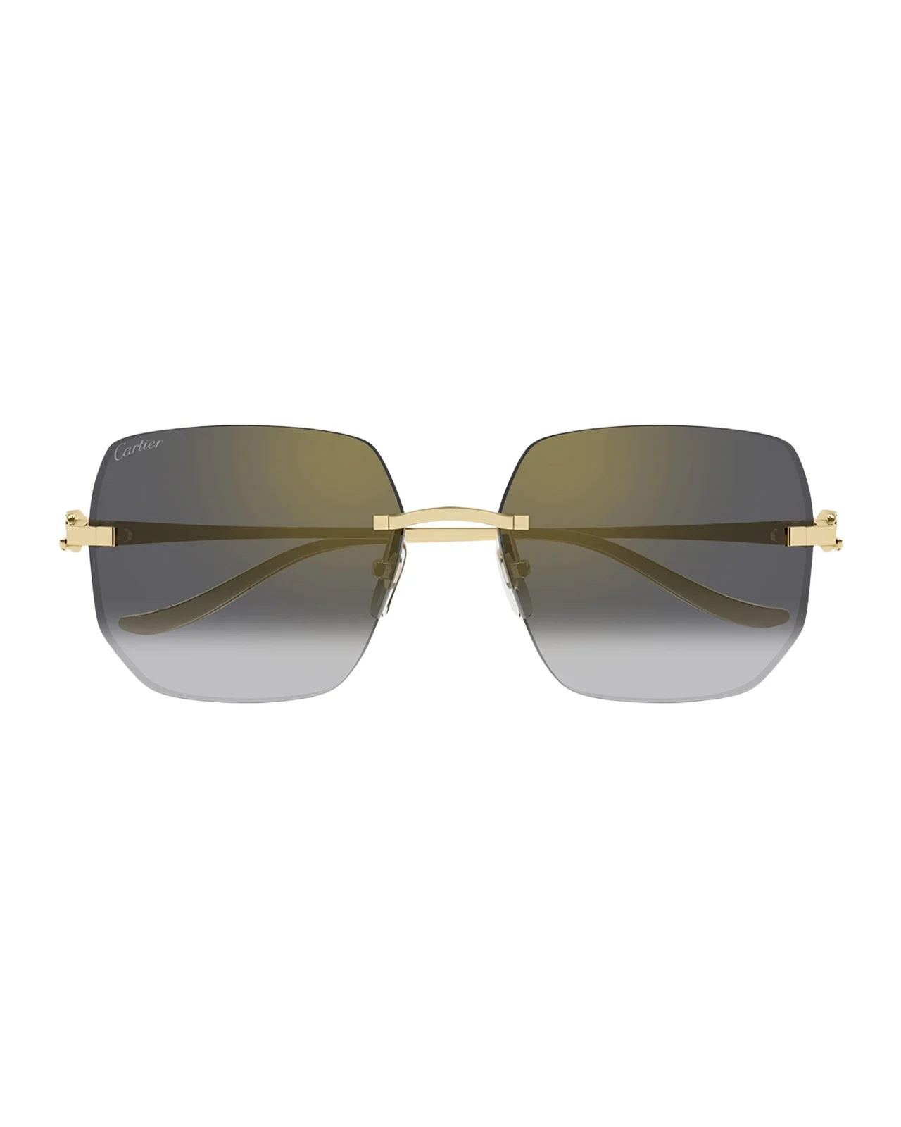Rimless Metal Butterfly Sunglasses