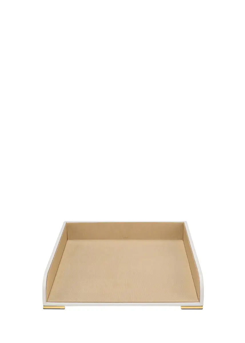 AERIN Classic Leather Paper Tray | Thumbnail 3 AERIN Classic Leather Paper Tray | Thumbnail 3