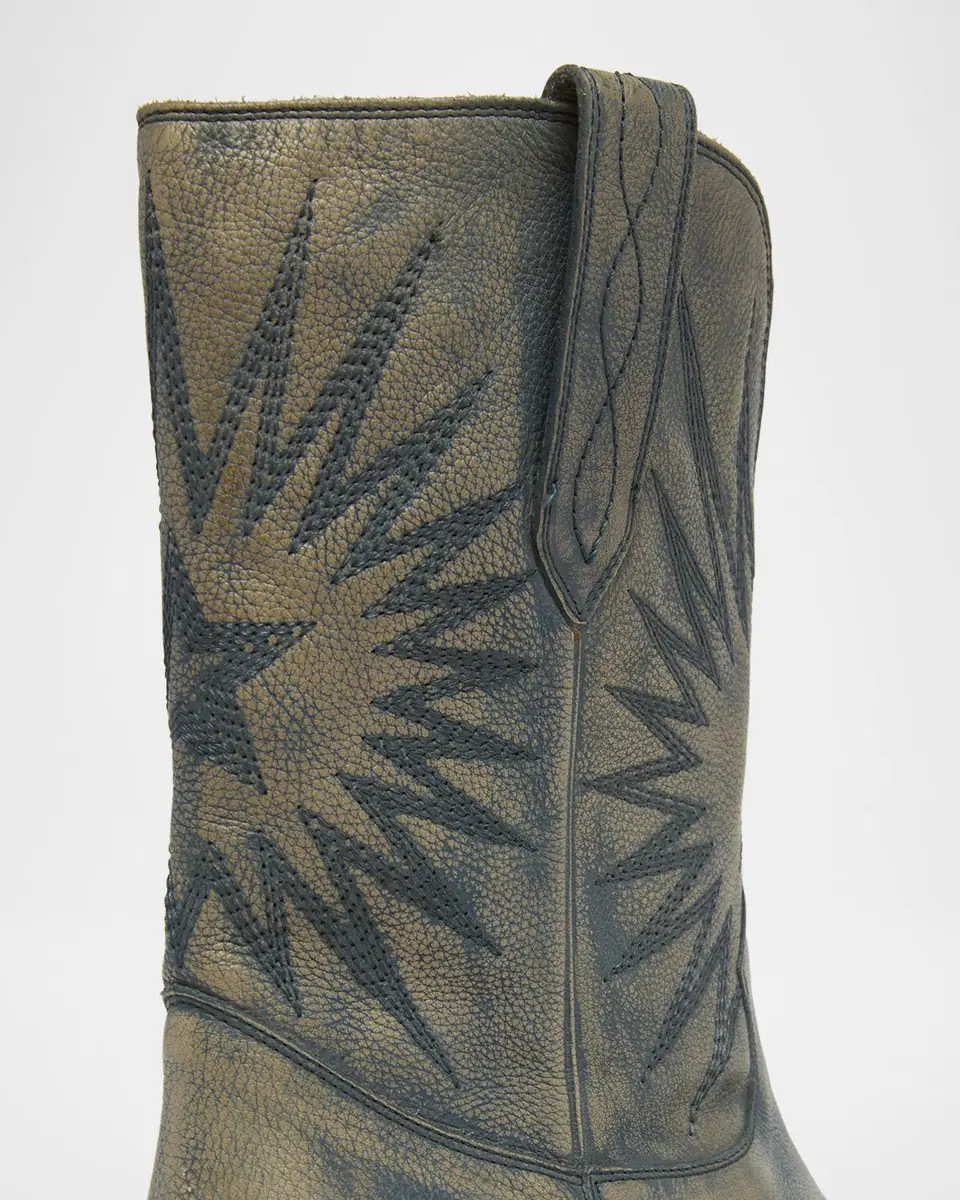 Golden Goose Wish Star Treated Leather Western Boots | Thumbnail 5 Golden Goose Wish Star Treated Leather Western Boots | Thumbnail 5